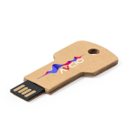 Usb a forma di chiava ecologica personalizzabile con logo USB Eco color naturale