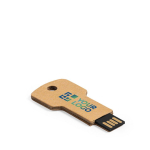 Usb a forma di chiava ecologica personalizzabile con logo USB Eco color naturale