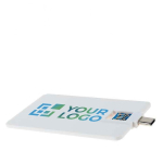 Tessera USB 3.0personalizzata con un connettore USB ed uno di tipo C color bianco