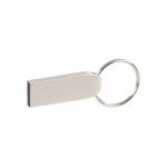 USB personalizzabile sottile in metallo con portachiavi Keyring color argento