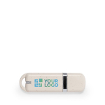 Memoria USB ecologica con cappuccio e corpo in paglia di grano color naturale