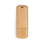 Memoria USB realizzata con canna di grano con logo a colori color naturale