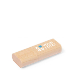Memoria USB con scocca in bambù e cappuccio color naturale