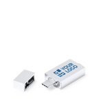 Chiavetta USB in metallo con connessione di tipo C color argento