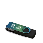 Chiavette USB con stampa a colori sulla clip Techmate Fullcolor 3.0 color nero