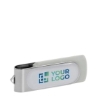 Chiavetta USB con stampa in resina e clip girevole Techmate Relief 3.0 color grigio