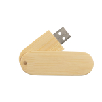 Chiavette USB personalizzate girevoli in legno Rotowood 3.0 color legno chiaro