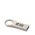 USB in metallo con design innovativo Compacto Round XL 3.0 color argento
