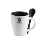 Tazza personalizzata ceramica cucchiaio per transfer 250ml Colorspoon color nero vista principale