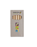 Scatola di carta kraft con 6 matite colorate personalizzate Essential color multicolore