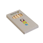 Scatola di carta kraft con 6 matite colorate personalizzate Essential color multicolore quinta vista principale