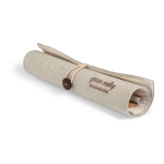 Astuccio in cotone e juta con chiusura a bottone con accessori Ecorol color beige quarta vista principale
