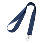 Lanyard economici personalizzati su un lato largo 20 mm BasicStyle color blu