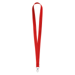 Lanyard economici personalizzati su un lato largo 20 mm BasicStyle color rosso prima vista