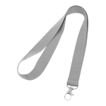 Lanyard economici personalizzati su un lato largo 20 mm BasicStyle color grigio