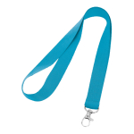 Lanyard economici personalizzati su un lato largo 20 mm BasicStyle color turchese