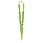 Lanyard economici personalizzati su un lato largo 20 mm BasicStyle color verde chiaro  immagine con logo 2