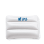 Cuscino gonfiabile da spiaggia pubblicitario in PVC Siesta color bianco vista area di stampa