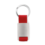 Portachiavi con fascia colorata e pallca in metallo per logo Colors color rosso