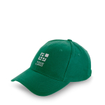 Cappelli baseball in cotone pettinato con chiusura a fibbia Uptown color verde vista area di stampa