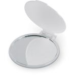Specchietto da borsa pubblicitario economico in plastica BasicStyle color bianco trasparente
