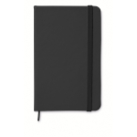 Taccuino con elastico A5 copertina rigida pagine a righe color nero