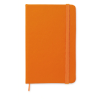 Taccuino con elastico A5 copertina rigida pagine a righe color arancione