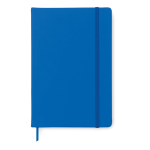 Taccuino con elastico A5 copertina rigida pagine a righe color blu reale