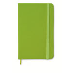 Taccuino con elastico A5 copertina rigida pagine a righe color lime