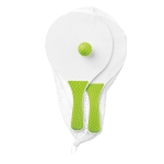Racchettoni da spiaggia in MDF con manici colorati ed 1 pallina Colors color lime