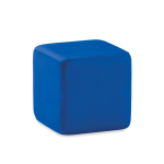 Gadget antistress personalizzato con logo a forma di cubo ZenCube color blu