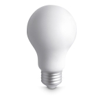 Antistress gadget con logo a forma di lampadina ZenBulb color bianco