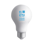 Antistress gadget con logo a forma di lampadina ZenBulb color bianco vista area di stampa