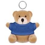 Orso peluche personalizzato con portachiavi e t-shirt stampabile Yogi color blu