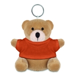 Orso peluche personalizzato con portachiavi e t-shirt stampabile Yogi color arancione
