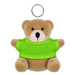 Orso peluche personalizzato con portachiavi e t-shirt stampabile Yogi color lime