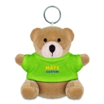 Orso peluche personalizzato con portachiavi e t-shirt stampabile Yogi color lime vista principale