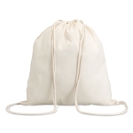 Zainetto a sacca personalizzato bianco 100% cotone 100g/m² Eco color beige