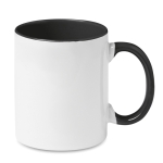Tazza per sublimazione ceramica con manico colorato 300ml Sublim Color color nero