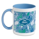 Tazza per sublimazione ceramica con manico colorato 300ml Sublim Color color blu terza vista principale
