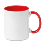 Tazza per sublimazione ceramica con manico colorato 300ml Sublim Color color rosso