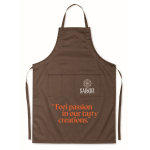 Grembiuli con il logo dell'azienda 190 g/m² con 2 tasche frontali Topchef color marrone vista principale