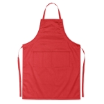 Grembiuli con il logo dell'azienda 190 g/m² con 2 tasche frontali Topchef color rosso