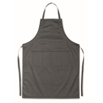Grembiuli con il logo dell'azienda 190 g/m² con 2 tasche frontali Topchef color grigio scuro