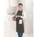 Grembiuli con il logo dell'azienda 190 g/m² con 2 tasche frontali Topchef color grigio scuro vista ambiente