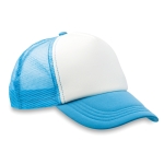 Cappello trucker in tanti colori con retina chiusura a strappo MidTown color turchese