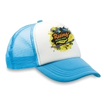 Cappello trucker in tanti colori con retina chiusura a strappo MidTown color turchese vista principale