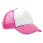 Cappello trucker in tanti colori con retina chiusura a strappo MidTown color fucsia fluorescente