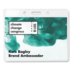 Portabadge personalizzato con logo trasparente senza nastro Pass color trasparente