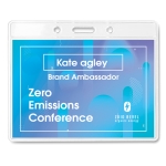 Portabadge personalizzato con logo trasparente senza nastro Pass color trasparente